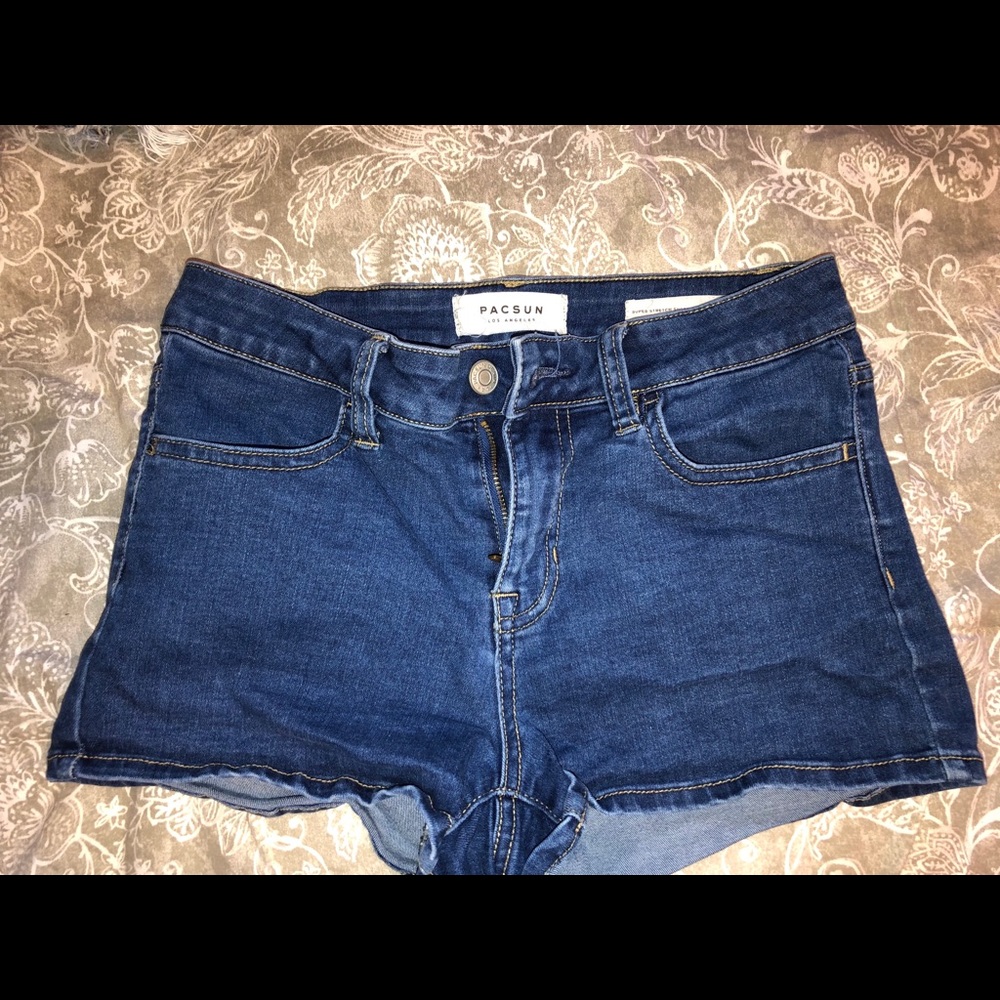 Denim short shorts